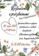 Plakát pro akci Rozloučení se s prázdninami na Vápenkách